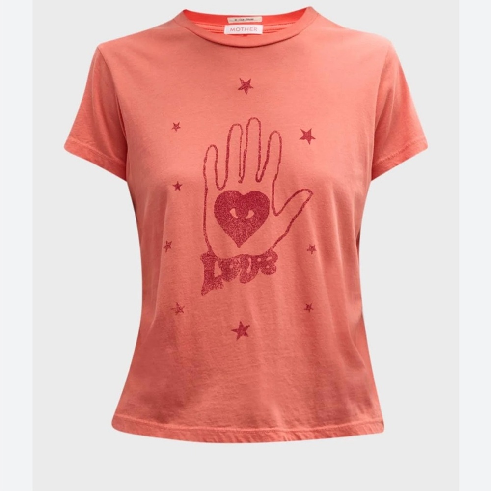 **NWT**. MOTHER Pink Fitted Short Sleeve T-Shirt